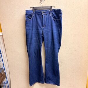 Old Navy12 Womens High-Rise Flare Leg Dark Wash Blue Stretch Boho Casual Jeans